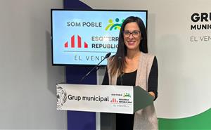 Imatge de la roda de premsa de Som Poble - ERC. Eix