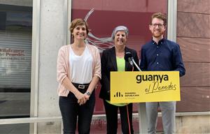 Imatge de la roda de premsa d'ERC Vilafranca. Eix