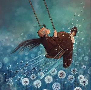 Imatge de l’artista afgana Shamsia Hassani. Eix