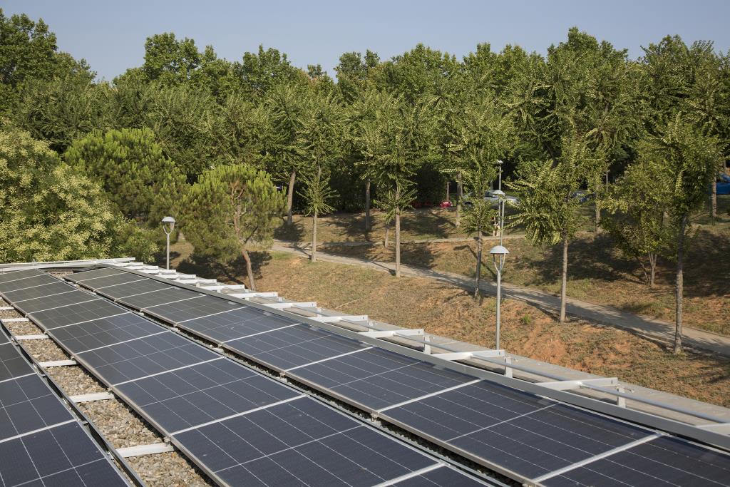 Instal·lació fotovoltaica sobre terra. Autora: Judit Contreras. Diputació de Barcelona