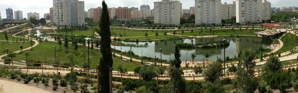 La panoràmica del parc inundable La Marjal, a Alacant. Agbar