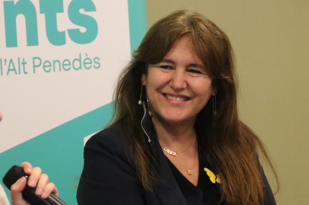 La presidenta de Junts, Laura Borràs, en un acte a Vilafranca del Penedès . ACN