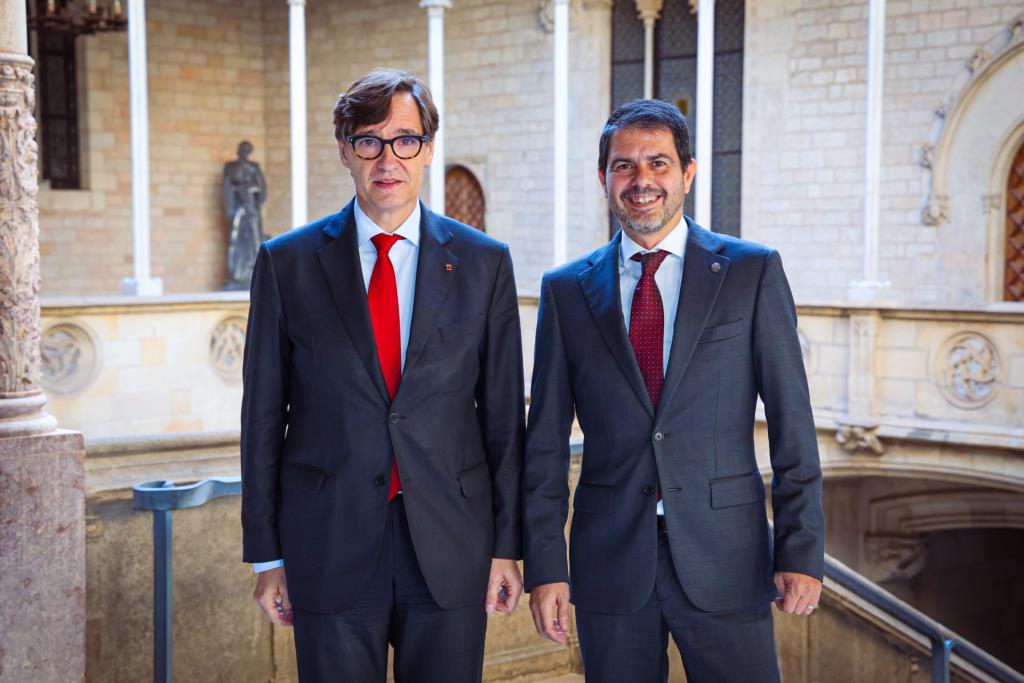 L'alcalde d'Igualada es reuneix amb Salvador Illa al Palau de la Generalitat per explicar-li els reptes de la ciutat. ACN