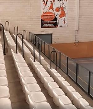 Les graderies del Pavelló de la “Gamba” són més accessibles, confortables i segures. Ajuntament de Vilafranca