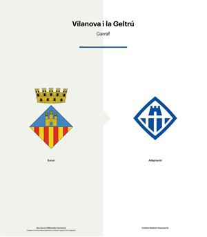 L'escut de l'Ajuntament de Vilanova i la Geltrú, a la final d'un concurs amb votació popular a X. EIX