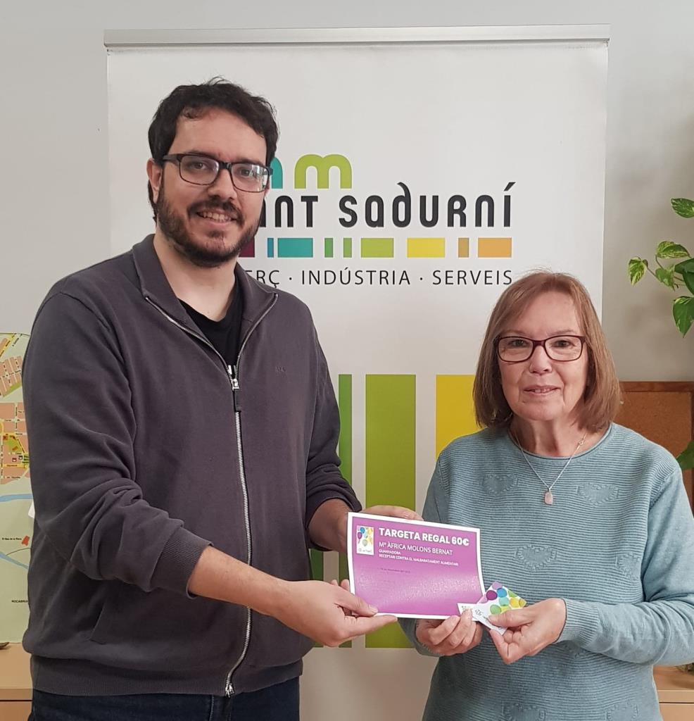 Maria Àfrica Molons Bernat guanya el premi del concurs de receptes de reaprofitament a Sant Sadurní. Ajt Sant Sadurní d'Anoia