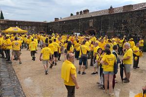 Més de 800 ADF es concentren a Hostalric reivindicar el seu paper en la prevenció i l'extinció dels incendis. ACN