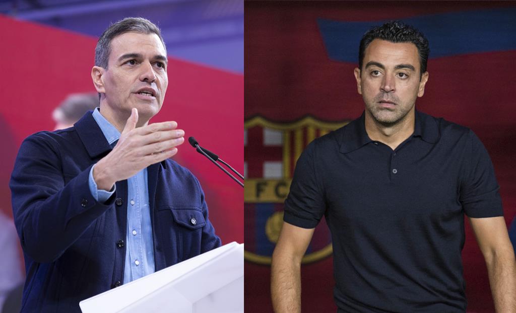 Pedro Sánchez i Xavi Hernàndez. Eix