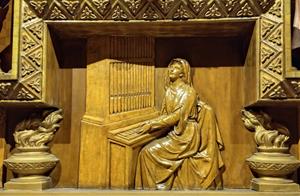 Retaule de Sta. Cecília, a la parròquia de Sant Vicenç de Jonqueres, Sabadell. Eix