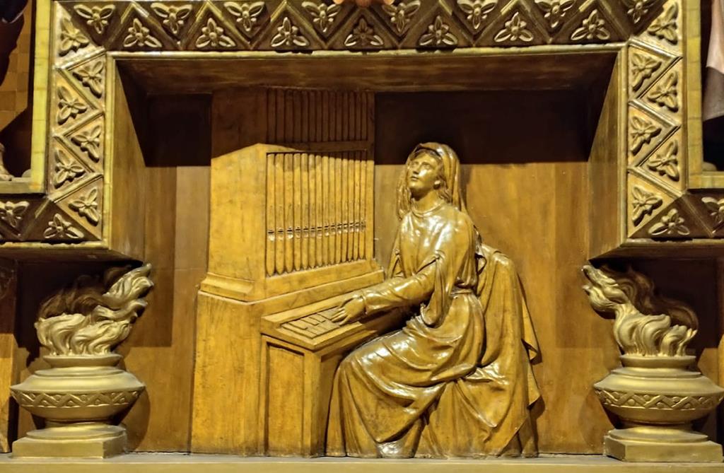 Retaule de Sta. Cecília, a la parròquia de Sant Vicenç de Jonqueres, Sabadell. Eix