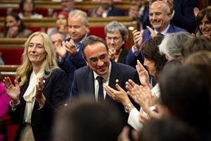 Rull, escollit president del Parlament amb el suport de Junts, ERC i la CUP. ACN