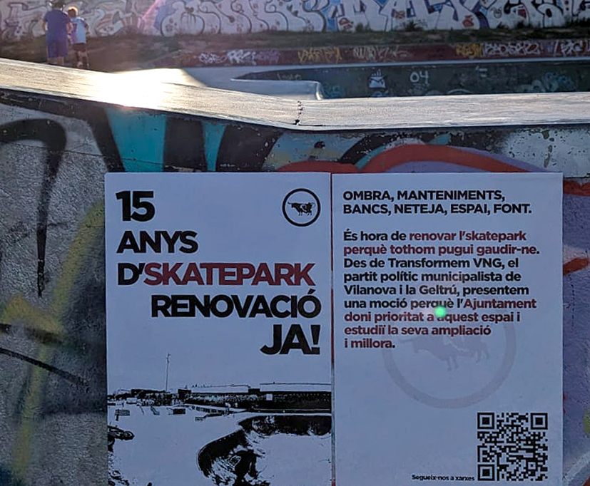 Skatepark. Eix