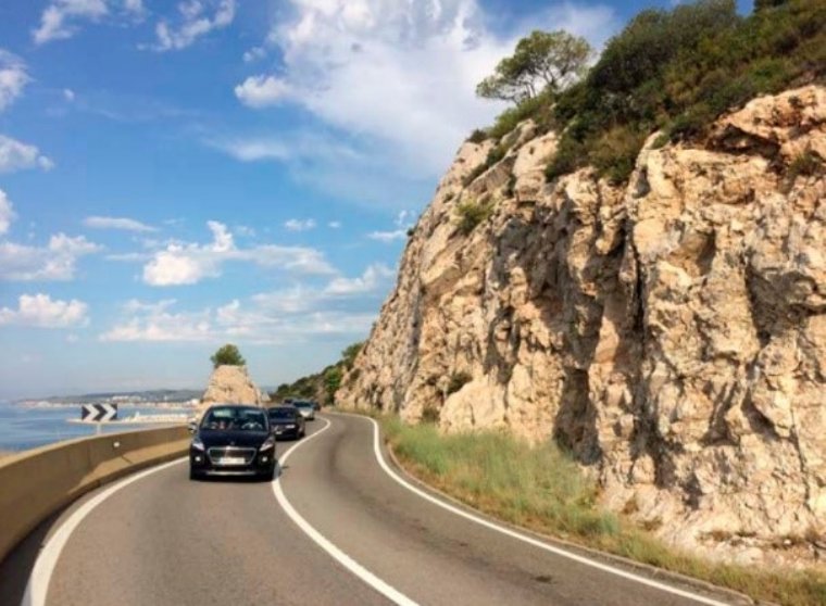 Territori inicia les obres de millora als talussos de la carretera de les Costes del Garraf. Generalitat de Catalunya
