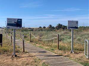 Vilanova estrenarà l'1 de maig un espai per a gossos a la platja del Far. EIX