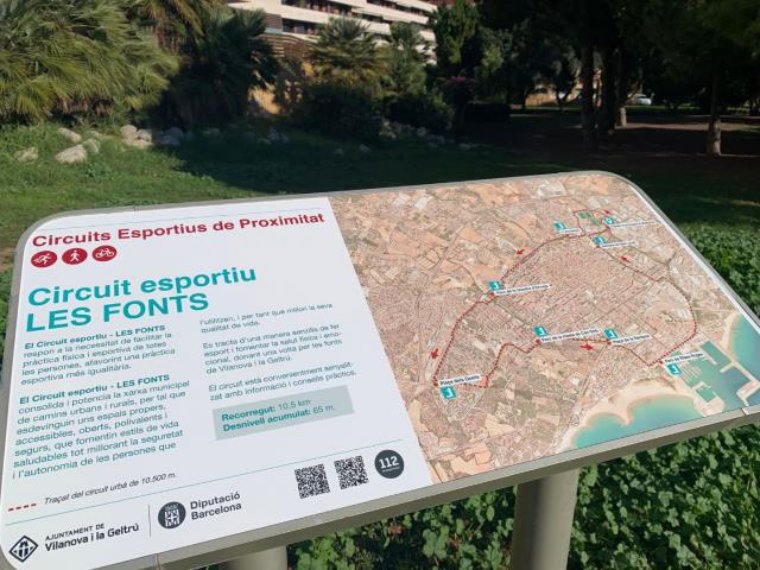 Vilanova i la Geltrú estrena l'Itinerari Esportiu – Les Fonts. Ajuntament de Vilanova