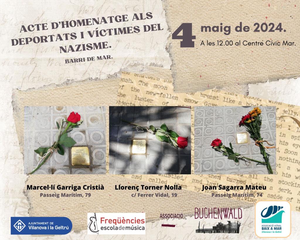 Vilanova i la Geltrú ret homenatge als deportats i les víctimes del nazisme aquest diumenge. EIX
