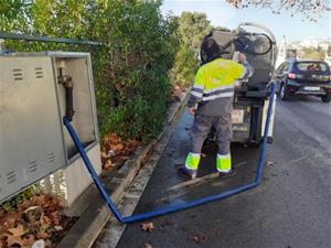 Vilanova redueix el consum d'aigua potable amb accions amb la utilització d'aigües pluvials i freàtiques per a la neteja viària. Ajuntament de Vilanov