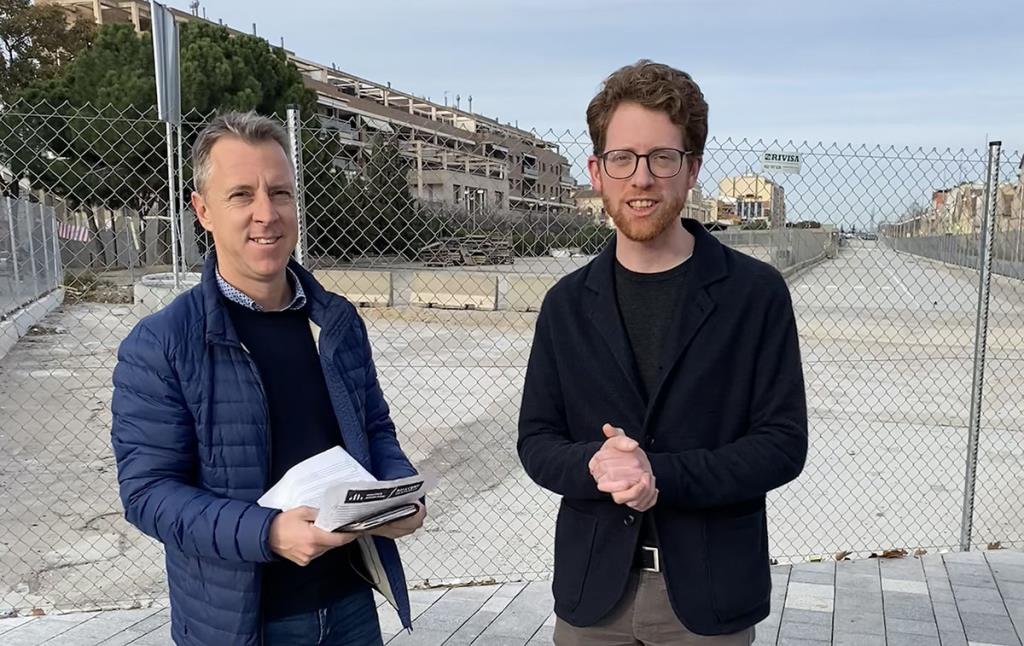 Xavi Vallès i Pere Sàbat a la Llosa del tren. Eix