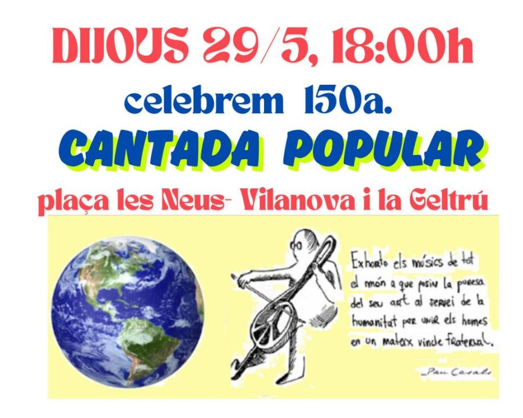 150ena Cantada Popular pel Planeta i la Pau!. Eix