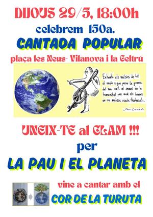 150ena Cantada Popular pel Planeta i la Pau!