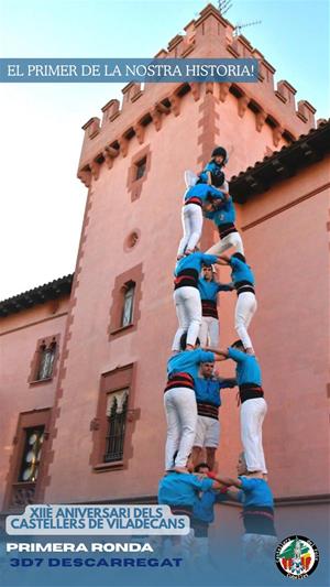 3d7 dels Castellers del Foix. Eix