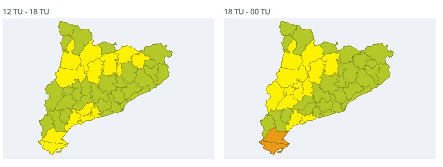 Activat el pla INUNCAT per fortes pluges al Baix Penedès aquest diumenge. Meteocat