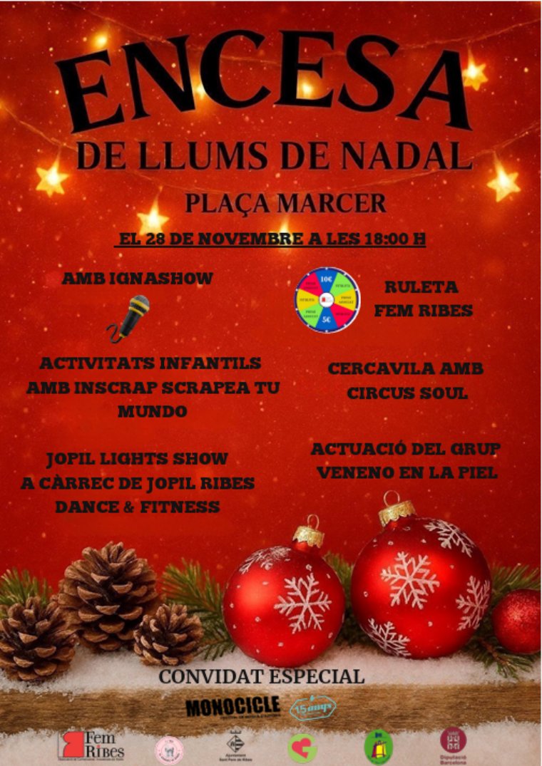 Encesa de llums de Nadal a Ribes
