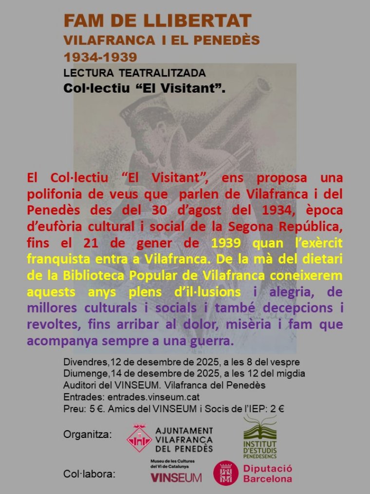 Fam de llibertat. Vilafranca i El Penedès 1934-1939