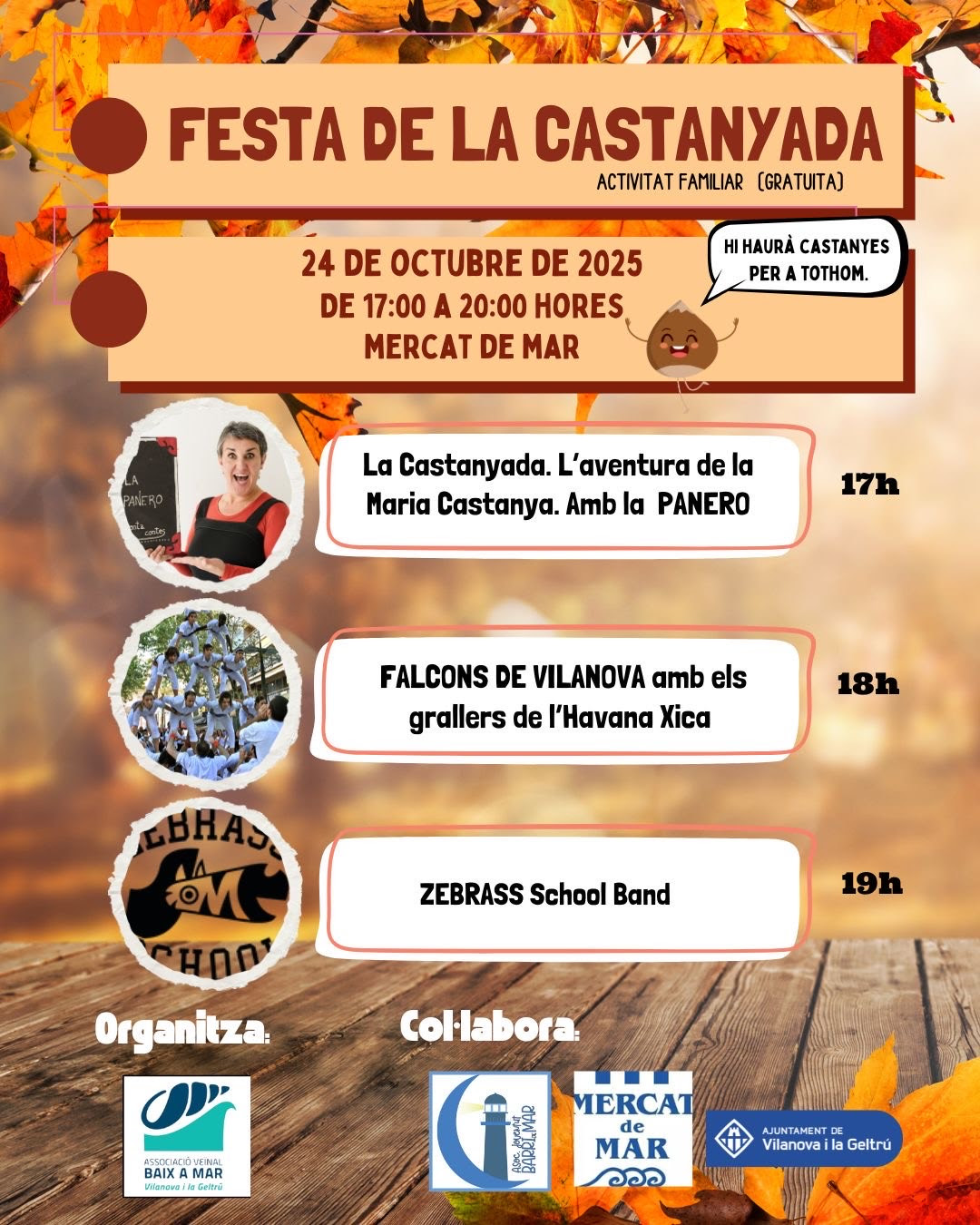 Festa de la Castanyada al barri de Mar