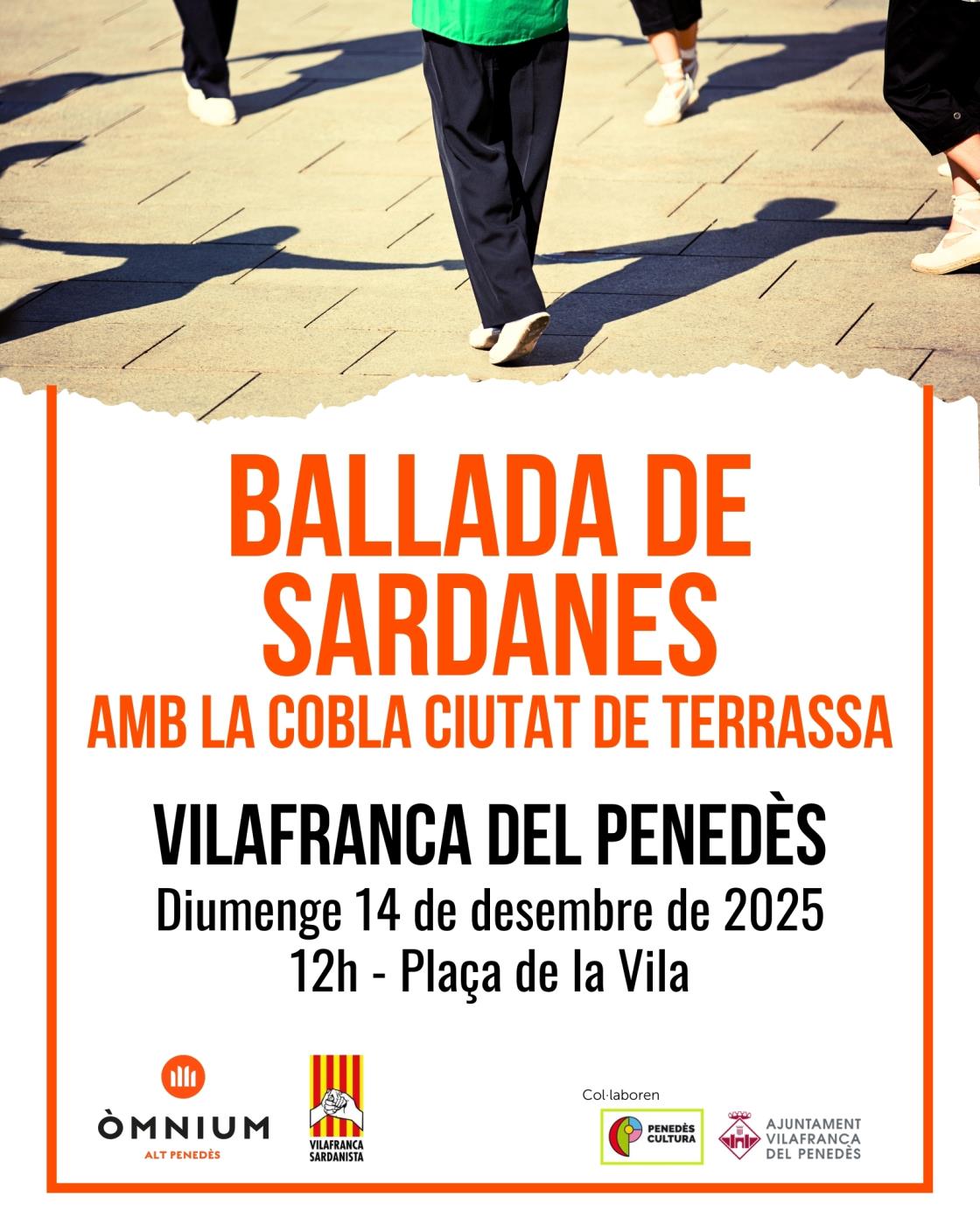 Òmnium i Vilafranca Sardanista tanquen l'any amb una ballada