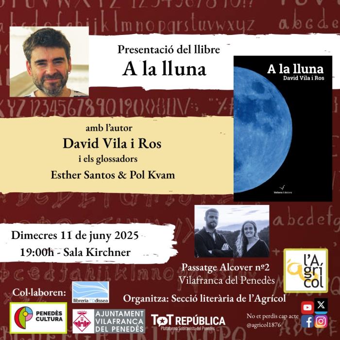 Presentació del llibre de microrelats “A la lluna”, de David Vila i Ros