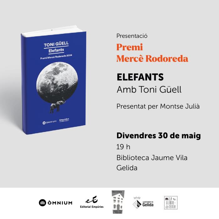Presentació del llibre Elefants, de Toni Güell
