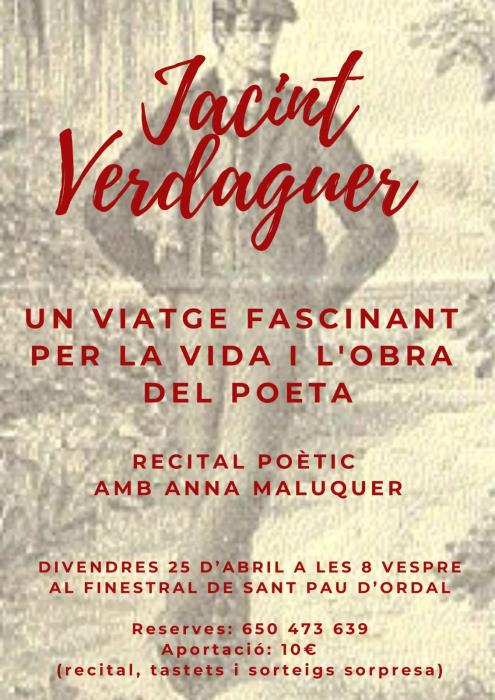 Recital poètic sobre Jacint Verdaguer