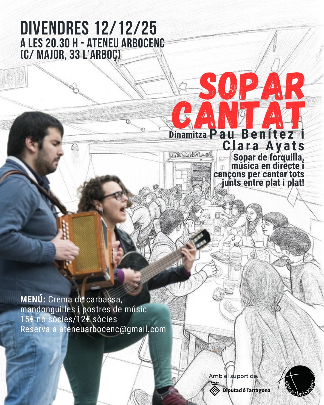 Sopar Cantat a l'Ateneu Arbocenc