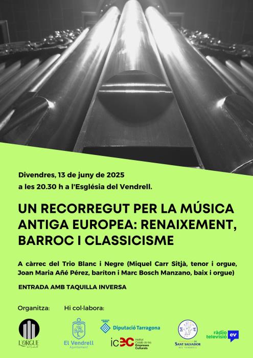 Un recorregut per la música antiga europea: Renaixement, Barroc i Classicisme