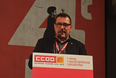 Albert Rodríguez, nou secretari general de CCOO Baix Llobregat, Alt Penedès, Anoia i Garraf amb un 92% dels vots. CCOO