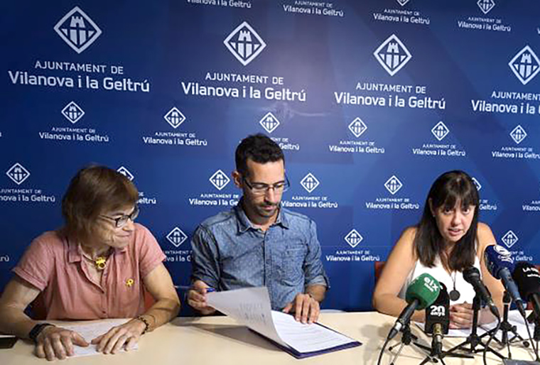 Blanca Albà, Jordi Medina i Olga Arnau. Eix