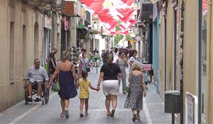 Carrers, botigues, vendrell. Eix