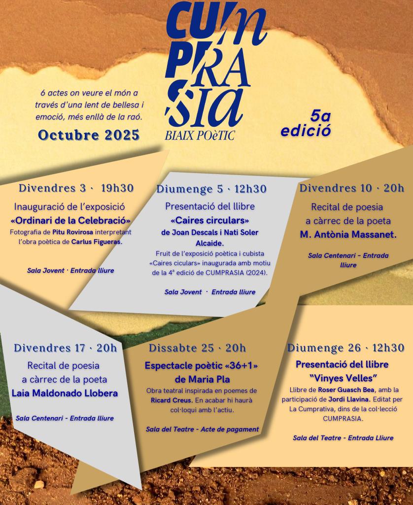 Cartell de la cinquena edició del festival Cumprasia, Biaix Poètic. Eix