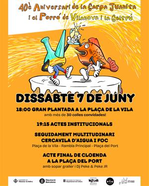 Cartell del 40è Aniversari de la Carpa Juanita i el Porró