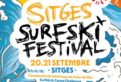 Cartell del Sitges Surfski Festival. Eix