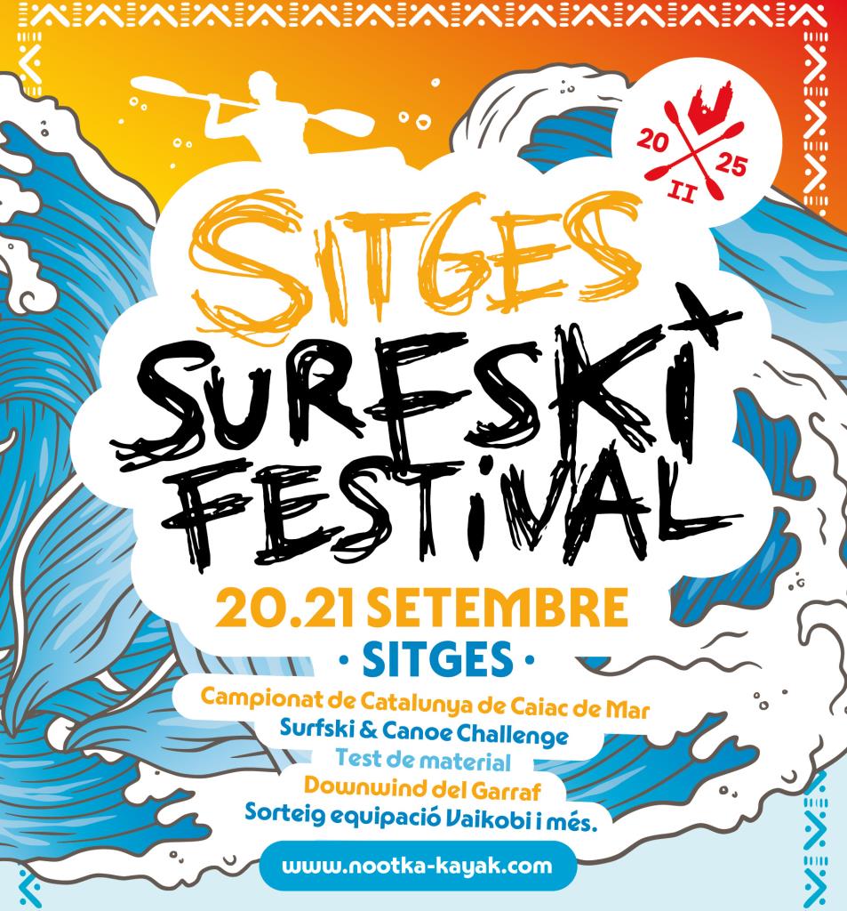 Cartell del Sitges Surfski Festival. Eix