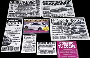 Cartells de compra i venda de vehicles. Eix