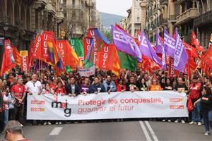 CCOO i UGT surten al carrer per exigir ja la reducció de la jornada i noves millores: “Volem viure”. ACN