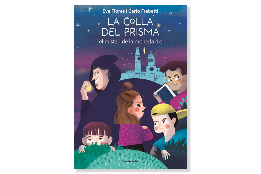 Coberta de 'La Colla del Prisma i el misteri de la moneda d’or'. Eix