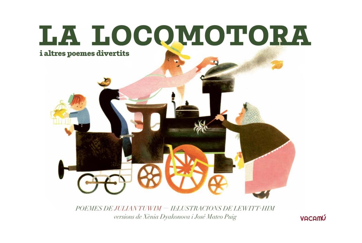 Coberta de 'La locomotora i altres poemes divertits' de Julian Tuwim. Eix
