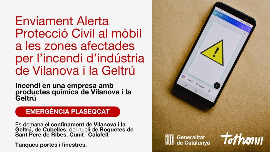 Com sabràs quan s'acaba el confinament per l'emergència química?. EIX