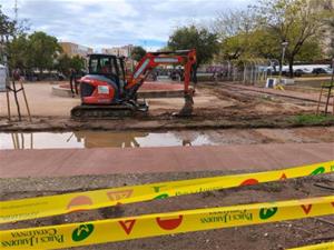 Comencen les obres de reforma dels jardins de Francesc Macià, amb millores d’accessibilitat, enllumenat i jardineria. Ajuntament de Vilanova