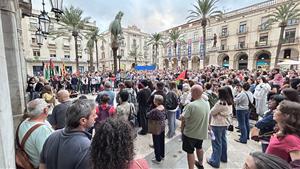 Concentració a Vilanova i la Geltrú contra la intercepció de la flotilla solidària a Gaza