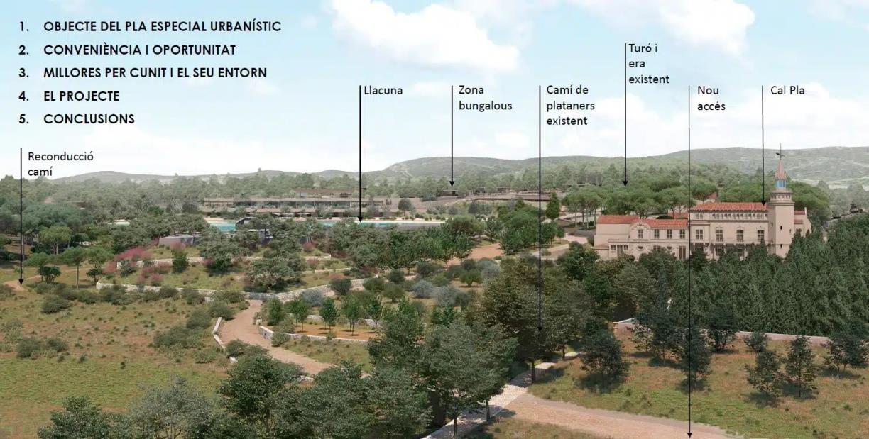 Cunit aprova un nou càmping i la rehabilitació de la Masia Cal Pla amb un projecte pioner en sostenibilitat. Ajuntament de Cunit